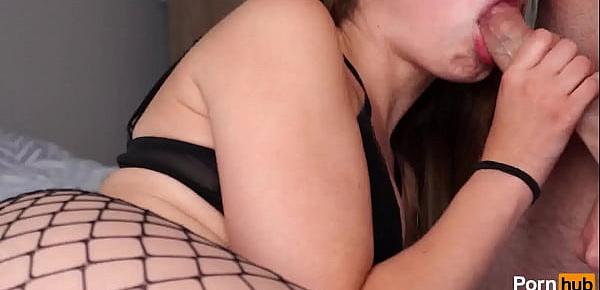  Hot Teen In Fishnets Enjoys Doggy And Riding A Hard Cock - Tinytaya